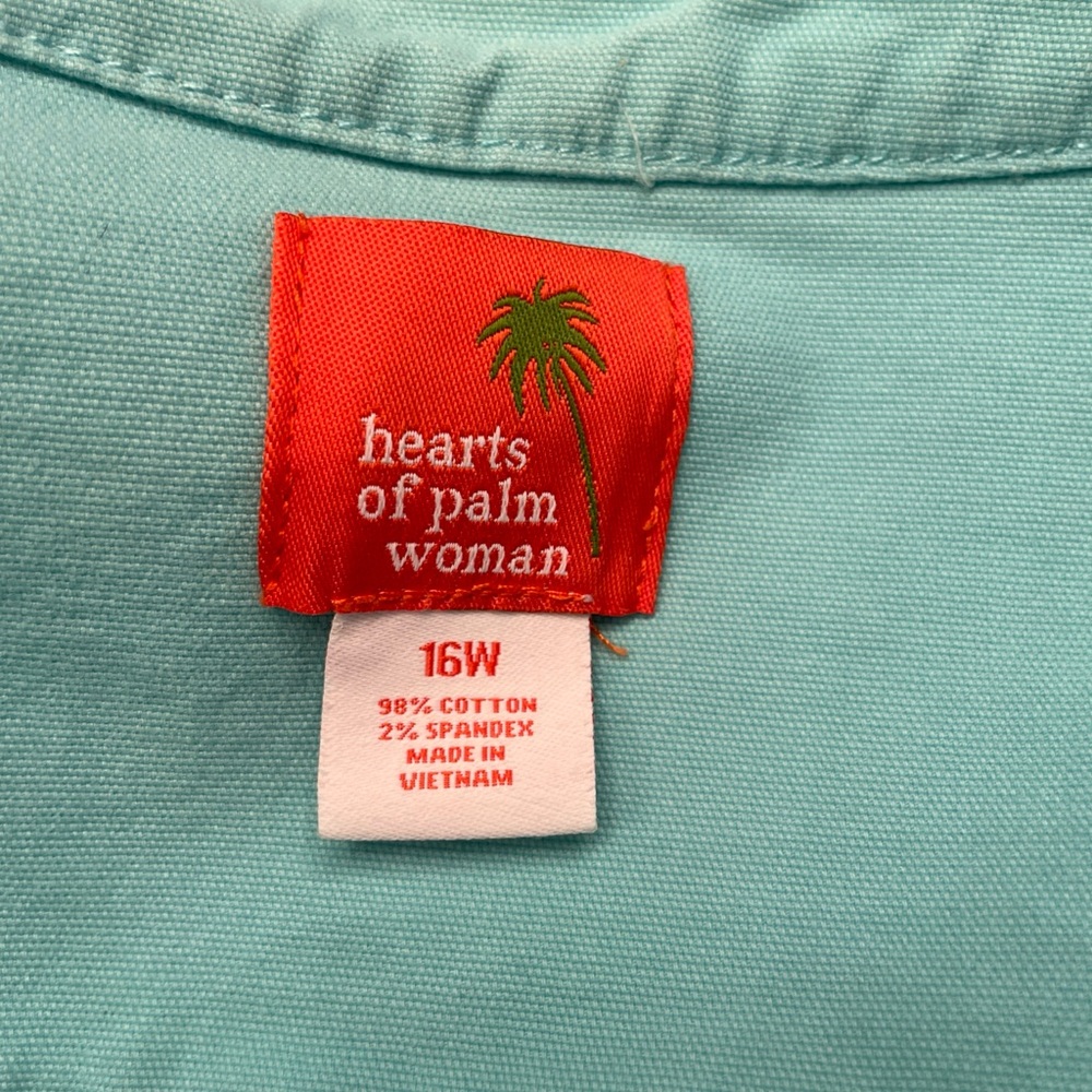 HEARTS of PALM Woman Mint Green Suit JACKET Sz 16W/Pants Sz 18W Beaded accents - Picture 8 of 16